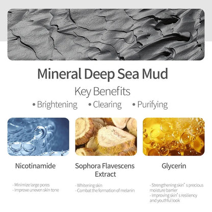 Deep Sea Mud Volcanic Mud Whitening Body Wash for Dark Skin Exfoliating Dirt Moisturizing Cleansing Shower Gel Bath Body Works