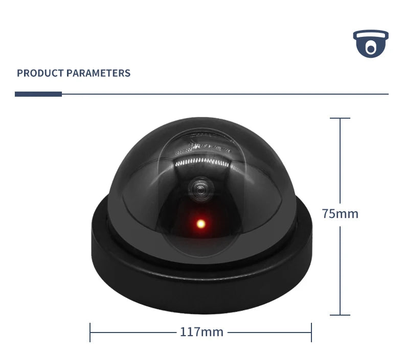 Wireless Black/White Dummy Camera Fake Plastic Dome CCTV Security Camera With Flashing Led Surveillance System Indoor Outdoor