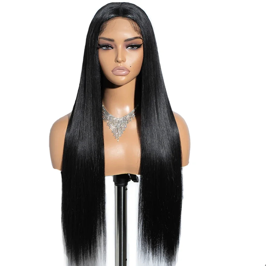 30 32Inch Smooth Straight 6x4 HD Lace Wear and Go Glueless Wig Human Hair Pre Plucked 5x5 Lace Closure Wigs For Women Bling Hair