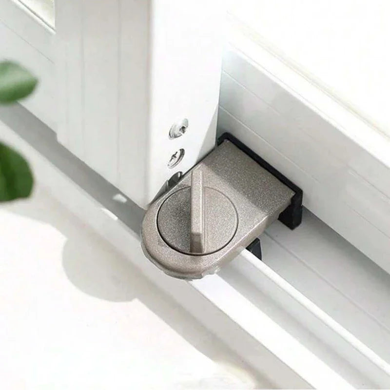 Window Safety Lock Aluminum Alloy Sliding Lock Sliding Door Anti-theft Lock Adjustable Buckle Window Stopper Lock for Home