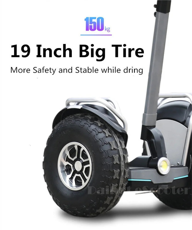 Daibot Powerful Electric Scooter 19 Inch Two Wheesl Self Balancing Scooters Off Road Hoverboard Skateboard For Adults Big Wheel