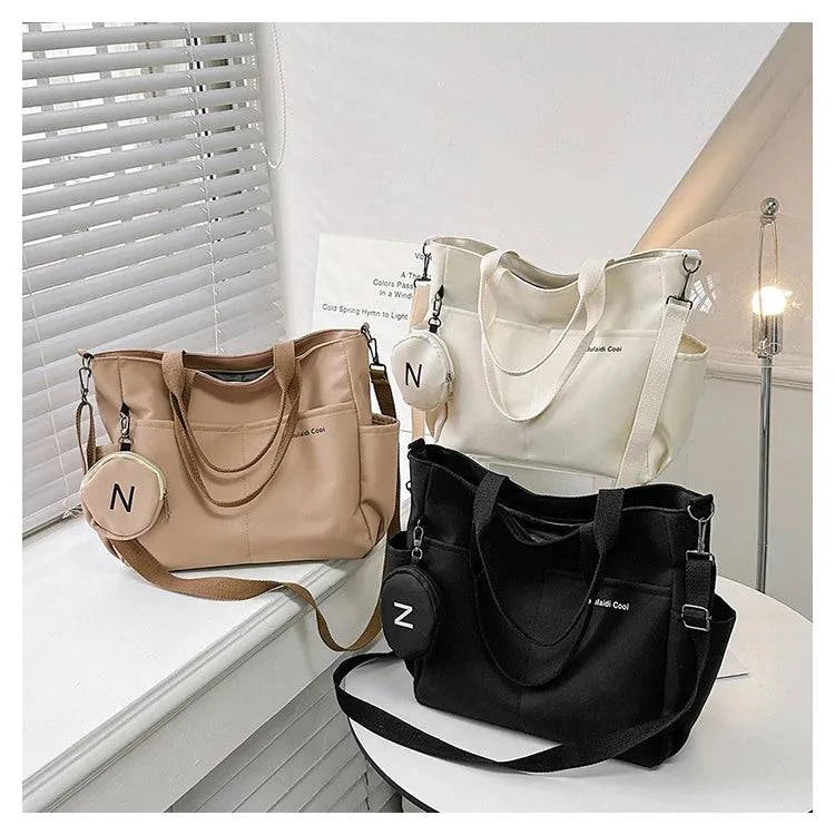 Women Shoulder Crossbody Bag Japanese Canvas Tote Messenger Bag for Student 2024 Ladies Hand Bags Female Handbag Bolsa Feminina