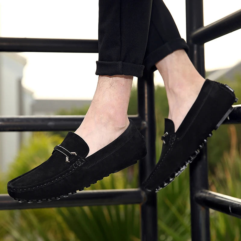 Leather Men Fashion Business Shoes New Men Loafers Lightweight Mens Slip on Shoes 2024 Handmade All-match for Men Driving Shoes