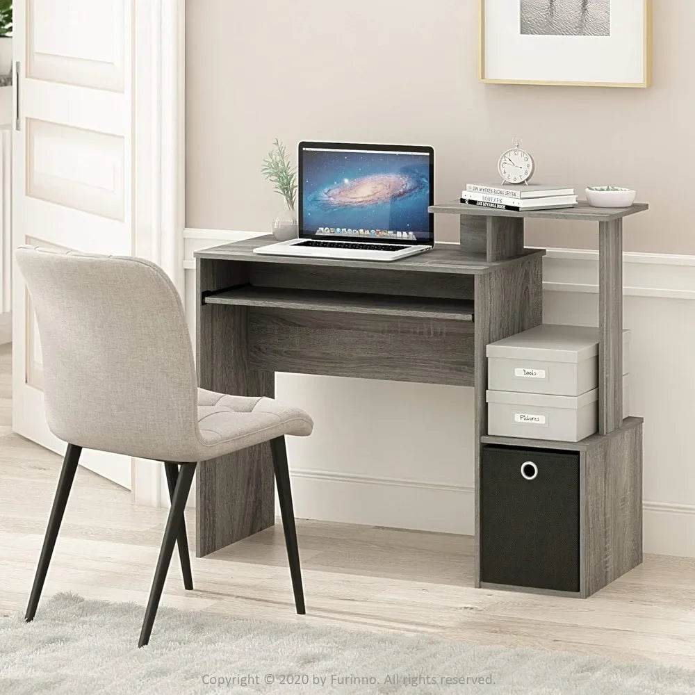 Econ Multipurpose Home Office Computer Writing Desk, French Oak Grey - MarvelouStoree