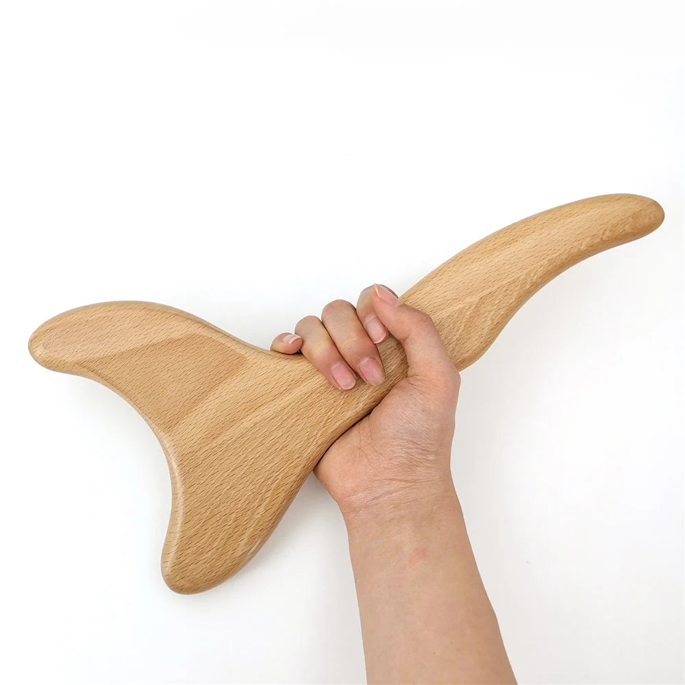 New Beech Scraping Board Wooden Guasha Massage Tool For Back Neck Body Meridian Beauty Dredge Board Carbonized Acupuncture Board