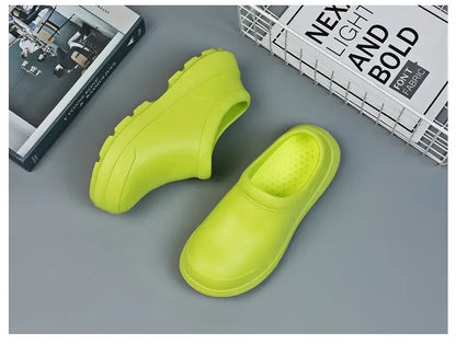 Casual Sneakers Men's Anti Slip Wear Resistant Garden Beach Shoes Lightweight Couples Large Waterproof Nurse Chef Work Shoes