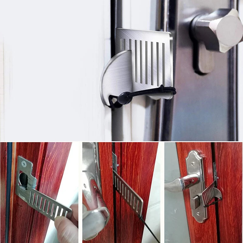 Portable Door Lock - Travel Hotel Lock, Privacy Door Lock for Any Doors, Anti-Theft Door Stopper for Home Security