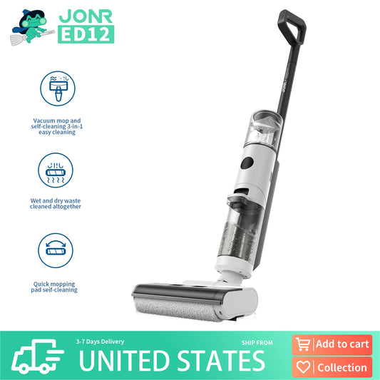 JONR ED12 Wet Dry Smart Vacuum Washing Cleaner Wireless Washing Floor Cleaner/Mop Water