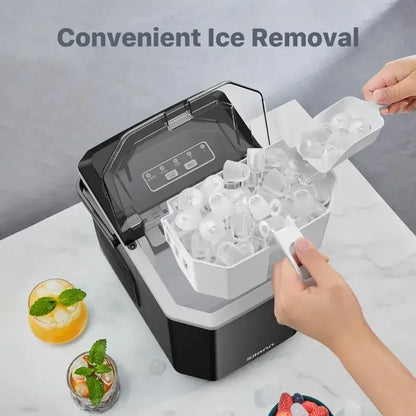 Silonn Ice Maker Countertop, Portable Ice Machine, Self-Cleaning, 9 Cubes in 6 Mins, for Home, Kitchen