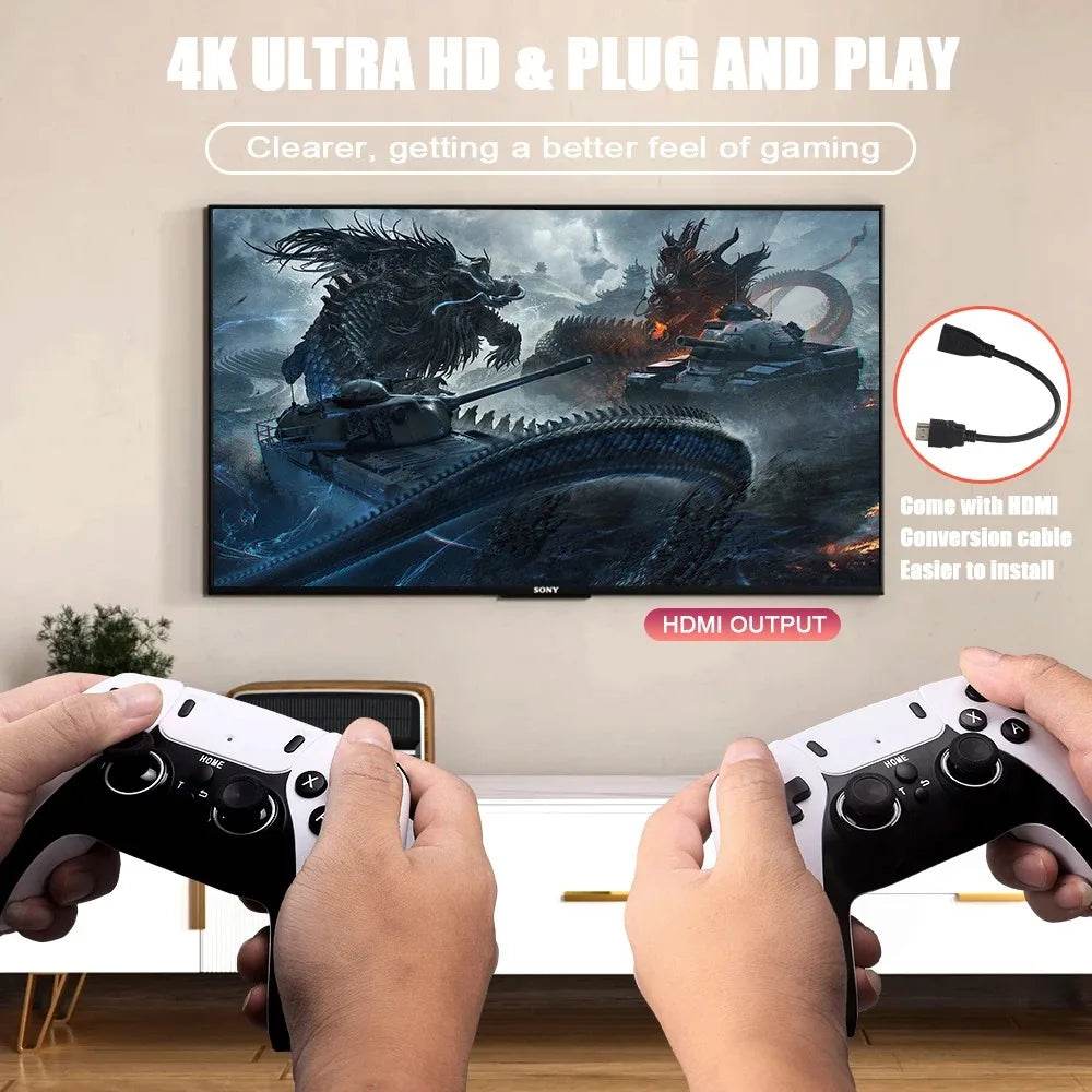 New GD10 PRO Video Game Stick Console 2.4G Double Wireless Controller Game 4K 58000 Games 256GB Retro Games Boy Christmas Gift - MarvelouStoree