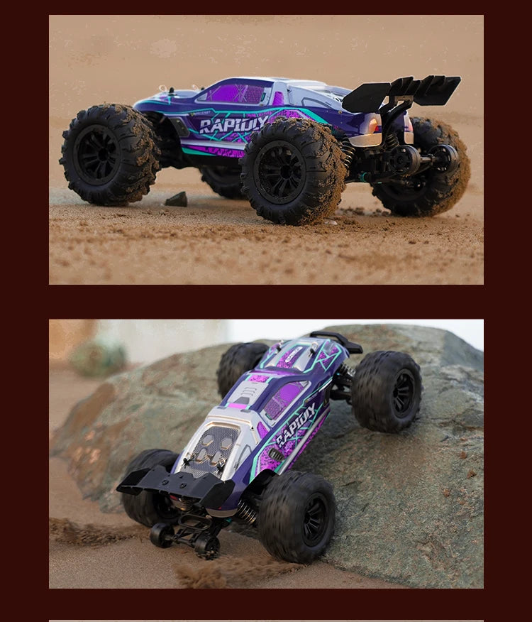 1:16 70KM/H Or 50KM/H 4WD RC Car With LED Remote Control Cars High Speed Drift Monster 4x4 Truck for Kids vs Wltoys 144001 Toys