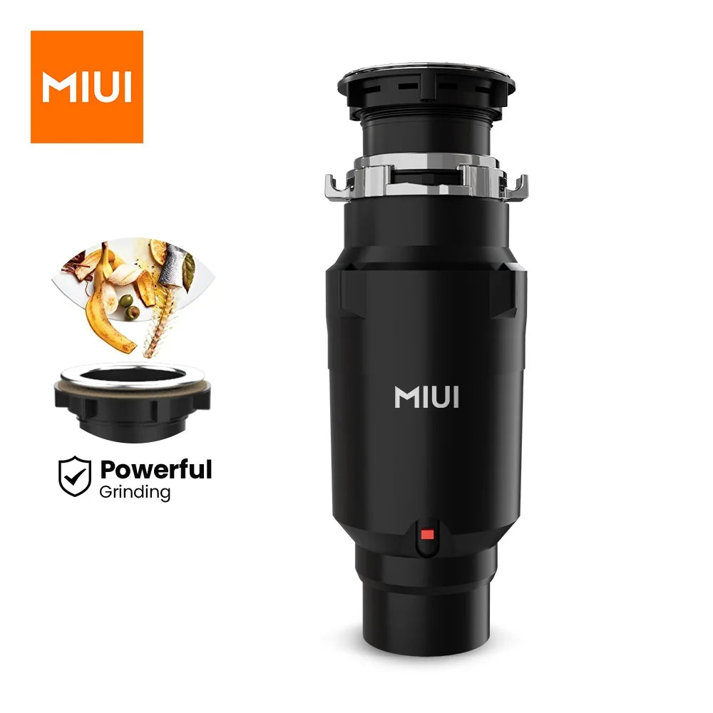 MIUI Continuous Feed Garbage Disposal with Sound Reduction,1/2 HP Food Waste Disposer with Stainless Steel Grinding System