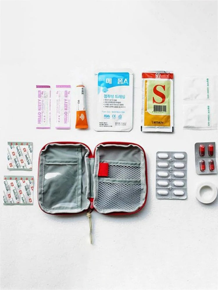 Mini Portable Medicine Bag Travel First Aid Kit Medicine Bag Storage Bag Survival Kit Medicine Box Outdoor Emergency Camping