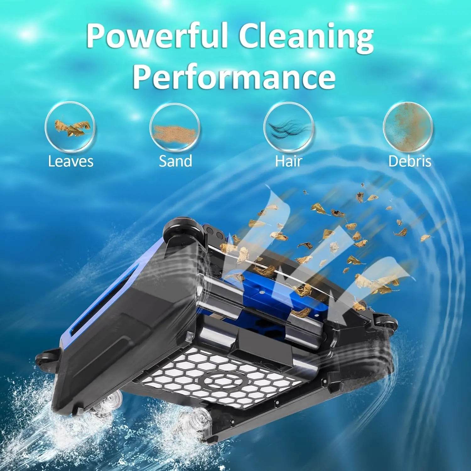 Robotic Pool Skimmer - Solar & Rechargeable, 2 Cleaning Modes, Automatic Obstacle Avoidance - MarvelouStoree