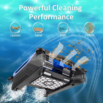 Robotic Pool Skimmer - Solar & Rechargeable, 2 Cleaning Modes, Automatic Obstacle Avoidance - MarvelouStoree