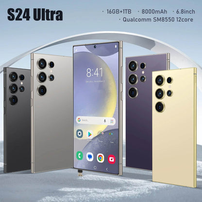 2024 new s24 ultra smartphone 6.8 HD screen cell phone 16G 1T 4G dual sim celulares android unlocked 72mp 8000mah mobile phone - MarvelouStoree