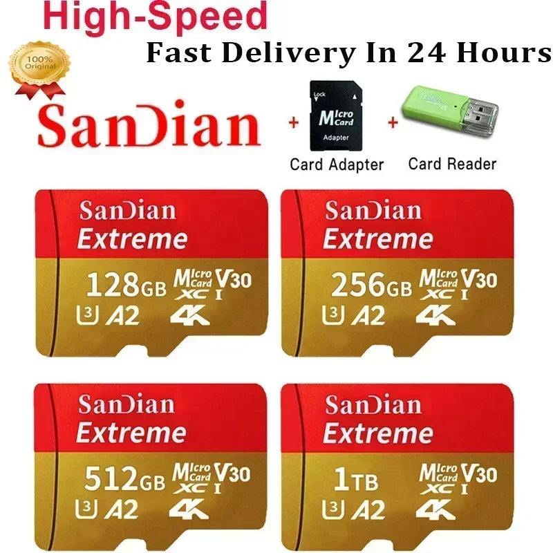 Original Micro TF/SD Card 256GB 512GB Memory Card High Speed SD Memory Cards Large Capacity Flash Sd Card  for Laptop/Desktop