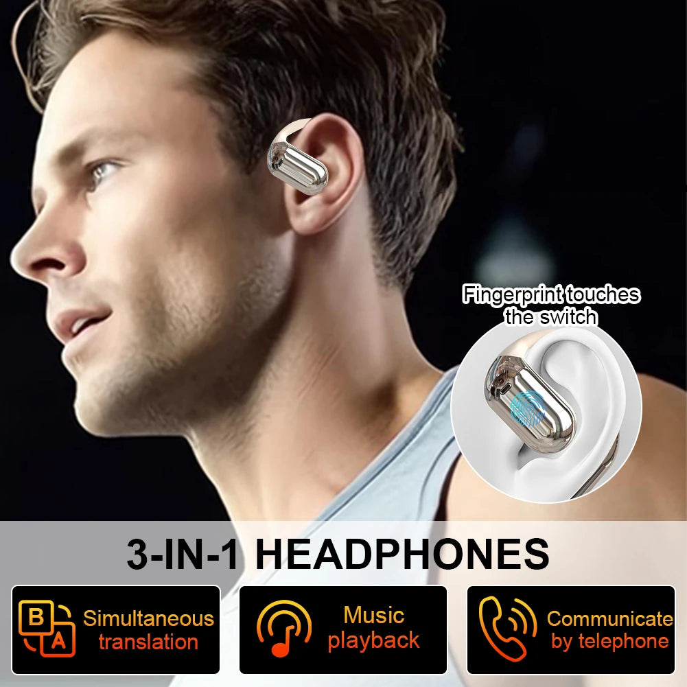 3-in-1 AI Translator Earbuds 140 Languages Noise Cancelling Bluetooth 5.3 Headset Instant Translator Smart Voice Real Time  ﻿