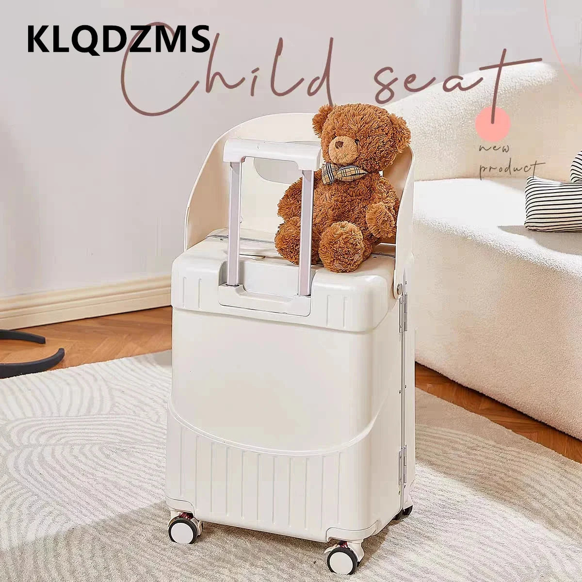 KLQDZMS Luggage Children's Multifunctional Boarding Box ABS + PC Trolley Case Large-capacity Password Box 20 Inches Suitcase