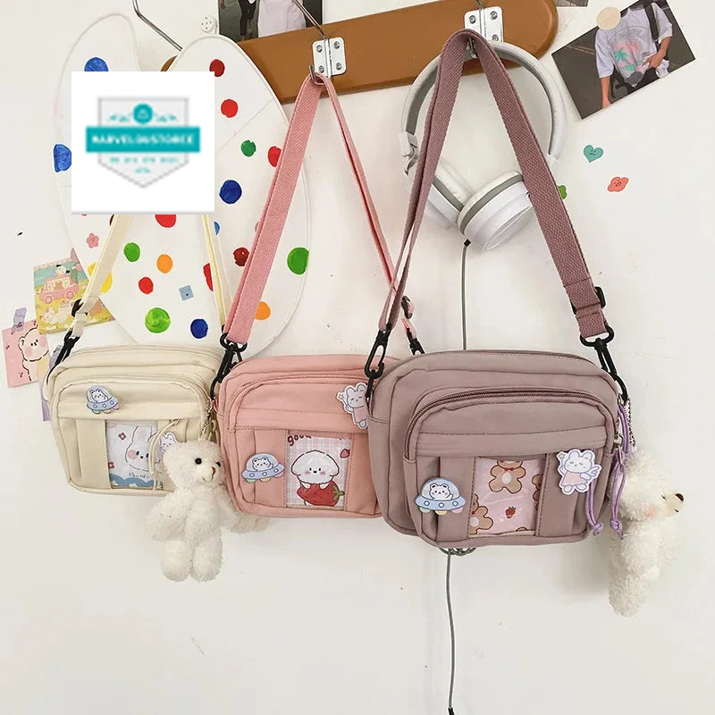 New Kawaii Bag Girls 2024 New JK Transparent Bag Small Crossbody Bag For Women Purses and Handbags Shoulder Bag Itabag Bolso