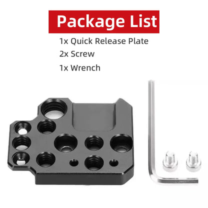 Quick Release Plate Camera Stabilizer Expansion Mounting Base with Cold Shoe Mount for DJI Ronin S SC RS2 RS3 Accessories