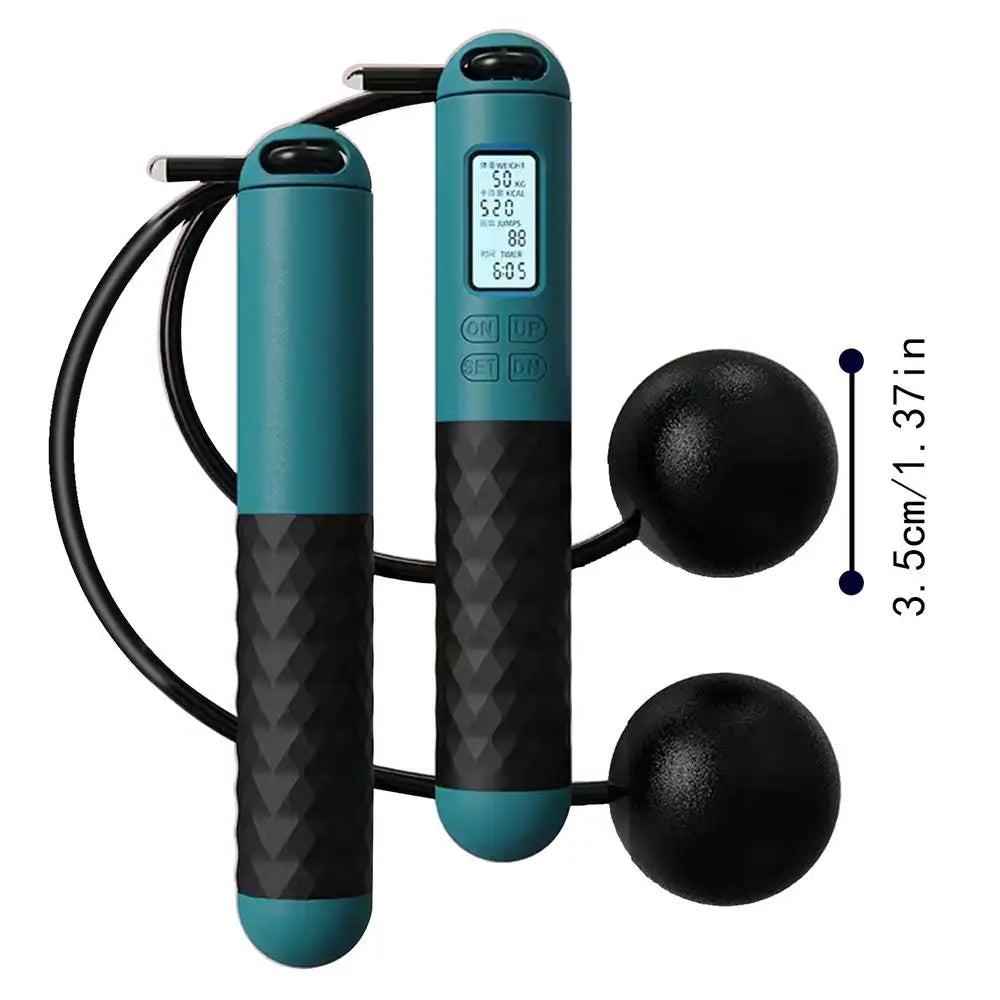 Smart Cordless Counting Skipping Rope Fitness Ropeless Jump Rope With Counter Weighted Skipping Rope For Fitness Accessories