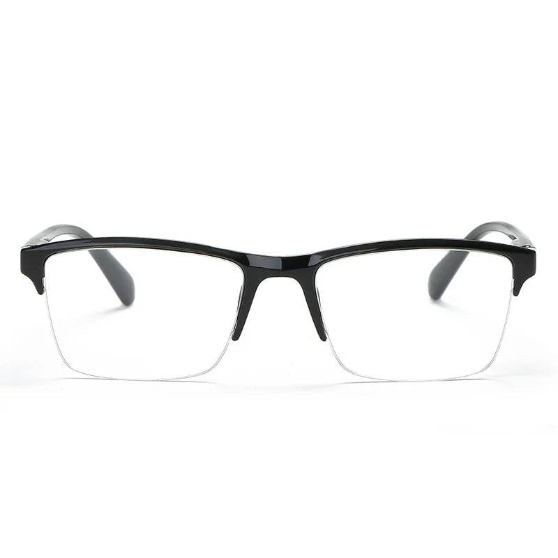 Square Reading Glasses Ultralight Half Frame Presbyopic Eyeglasses Men Women +0.25 0.5 0.75 1 1.25 1.5 1.75 2 2.25 2.5 2.75 3.0 - MarvelouStoree