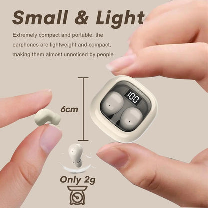 Smallest Invisible Mini Earbuds Wireless Bluetooth, Low Profile Micro Tiny Discreet Hidden Earbuds for Work, Small Headphones