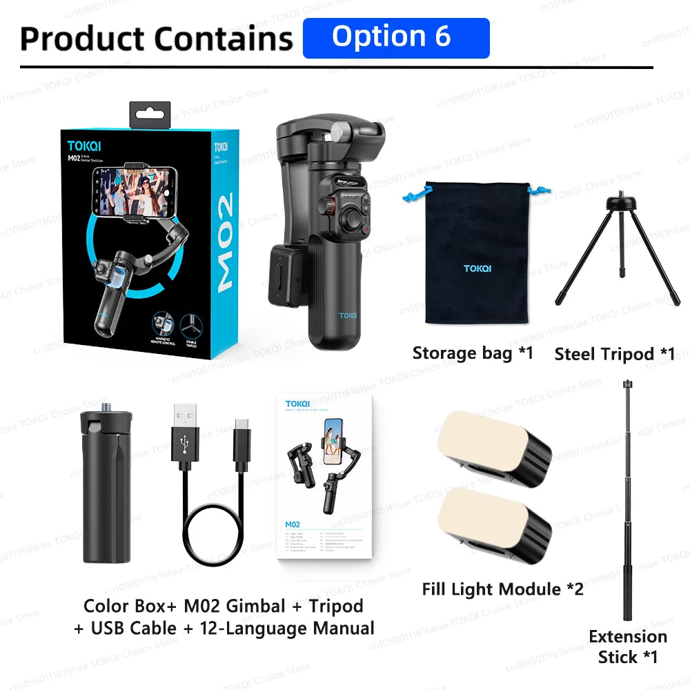 Handheld Gimbal Stabilizer Selfie Tripod with Wireless Remote for Smartphone 3-Axis Anti Shake Gimbal Foldable for iPhone Xiaomi