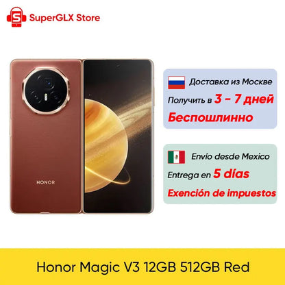 2024 New Honor Magic V3 Global Version 5G Foldable LTPO AMOLED 120Hz Display 7.92" 50MP Cameras Snapdragon 8 Gen 3 5150mAh 66W