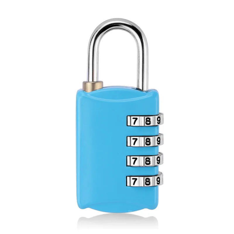 4 Dial Digit Number Combination Password Travel Lock Security Protect Suitcase Luggage Metal Code Password Lock Padlock