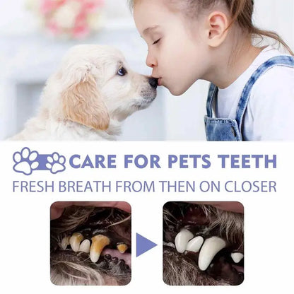 50ml Pet Oral Care Spray Dog Mouth Breath Freshener Tooth Stains Removal Cleaning Spray No Brushing For Cats And Pets