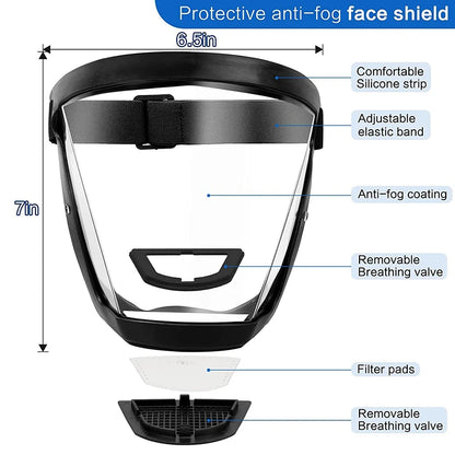 Work Protection Mask Full Face Protector Shield Dustproof Impact Resistance Woodworking Work Mask Reusable Home Kitchen Tools