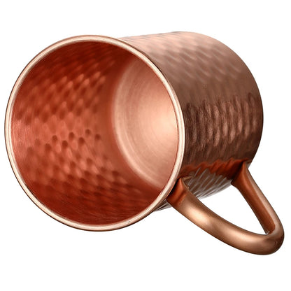 400ml 16.0oz 100% Copper Moscow Mule Mug Durable Coppery Beer Mugs Coffee Mug Milk Cup Pure Copper Cup Drinkware