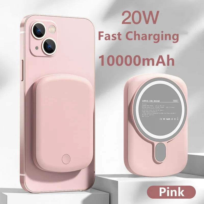 20W 10000mAh Macsafe Power Bank Magnetic Power Bank External Spare Battery For iPhone 15 14 13 12 Pro Max Wireless Power Banks - MarvelouStoree