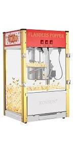 Popcorn Machine with 8 Ounce Kettle Makes Up to 32 Cups, Commercial Popcorn Machine Countertop Popcorn Maker w/Stainless - MarvelouStoree