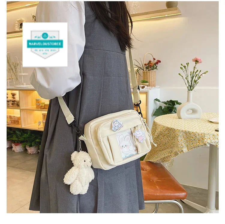 New Kawaii Bag Girls 2024 New JK Transparent Bag Small Crossbody Bag For Women Purses and Handbags Shoulder Bag Itabag Bolso