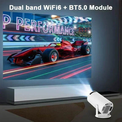 New 2024 4K Android 11 Dual Wifi6 200 ANSI All Winner H713 BT5.0 1080P 1280*720P Home Cinema Outdoor Portable Projetor - MarvelouStoree