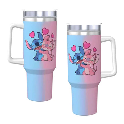 Custom Stitch Stainless Steel Tumbler Travel Mugs Cup Large Coffee Mug Portable Cold Drink Milk Tea Water Bottle