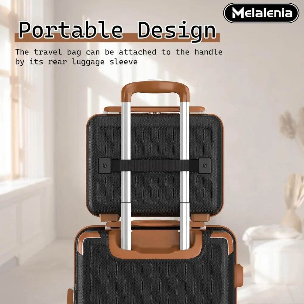 Luggage Sets Lightweight 7 Piece Suitcase Set, Hard Shell Carry on Luggage Travel Suitcases with Spinner Wheels and TSA Lock - MarvelouStoree