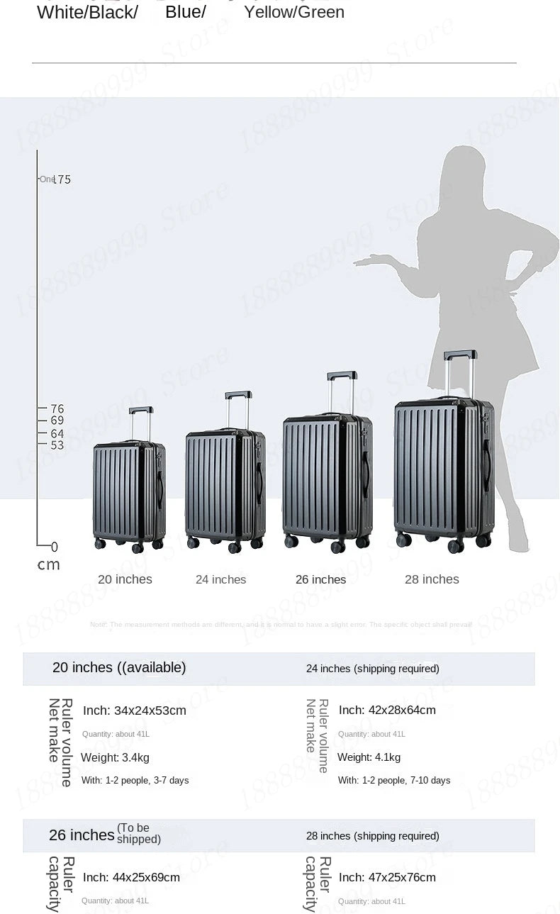 Multifunctional 3 or 4 pieces Set of Suitcases New Combination Lock Luggage Suitcase Spinner Wheels ABS Trolley Case 20/24/28‘’