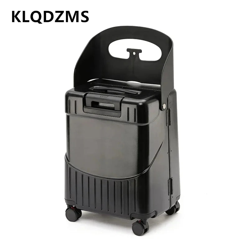 KLQDZMS Luggage Children's Multifunctional Boarding Box ABS + PC Trolley Case Large-capacity Password Box 20 Inches Suitcase