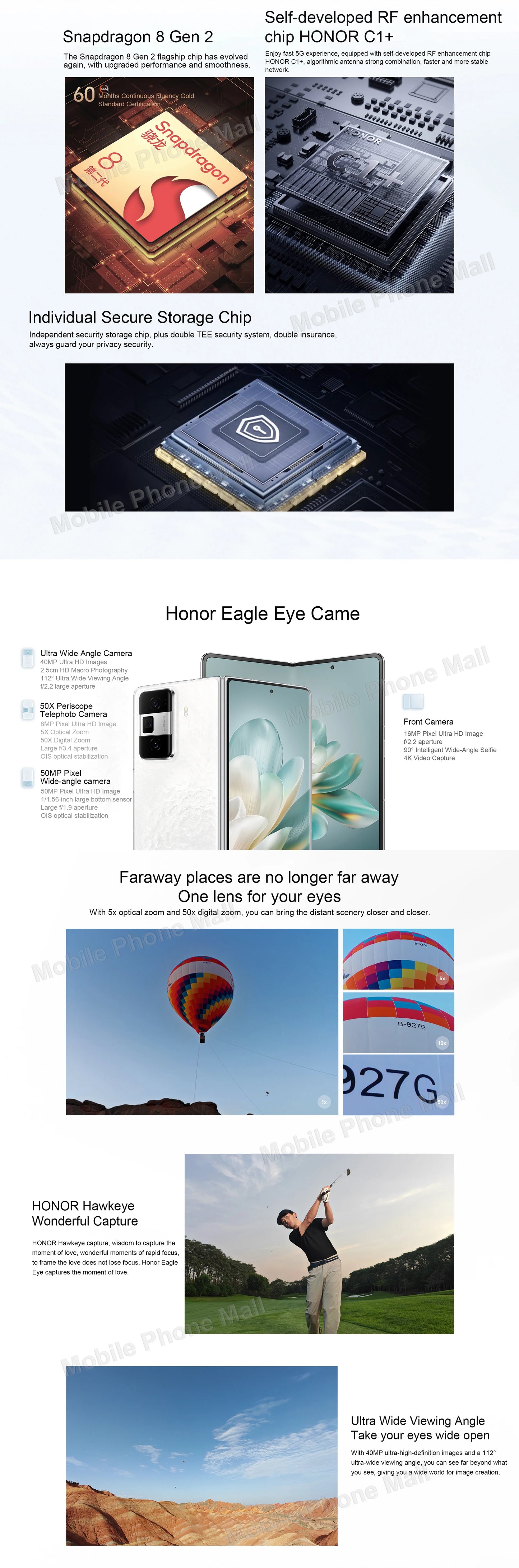 New Original HONOR Magic Vs3 5G Foldable Phone 7.92" Folded Screen Snapdragon 8 Gen 2 Camera 50MP Battery 5000mAh Smartphone