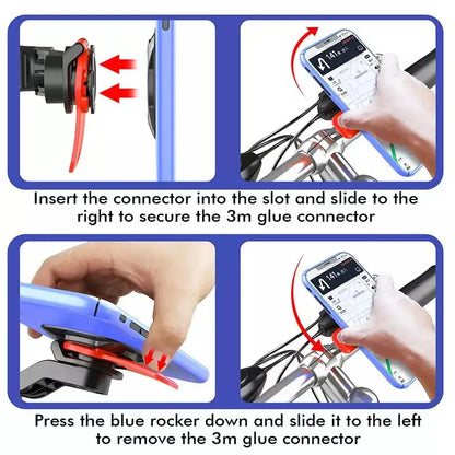 New Motorcycle Bike Phone Holder Shock-resistant MTB Bicycle Scooter Bike Handlebar Security Quick Lock Support Telephone Stand