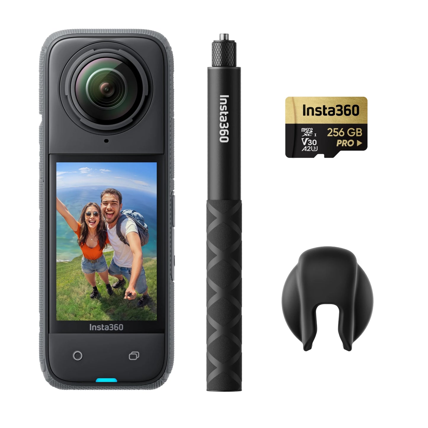 Insta360 X4 - 8K Waterproof 360 Action Camera, 4K Wide-Angle Video, Invisible Selfie Stick, Removable Lens Guards, 135 Min Last