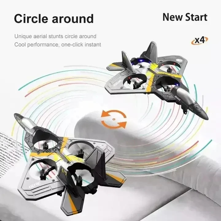 V17 Kid Electric RC Airplane Fly Glider Aeroplane 2.4G Remote Control Mini Drone Brushless Foam Fighter Jet Hover 4DRC Toy Gift