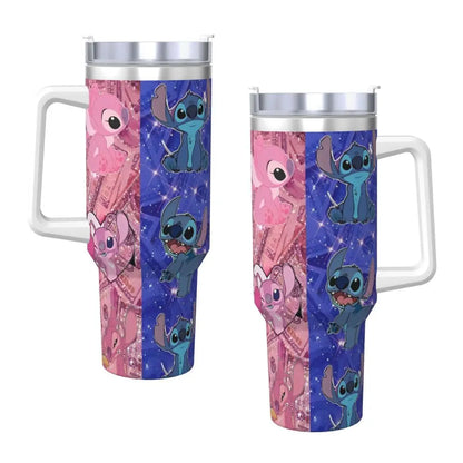 Custom Stitch Stainless Steel Tumbler Travel Mugs Cup Large Coffee Mug Portable Cold Drink Milk Tea Water Bottle