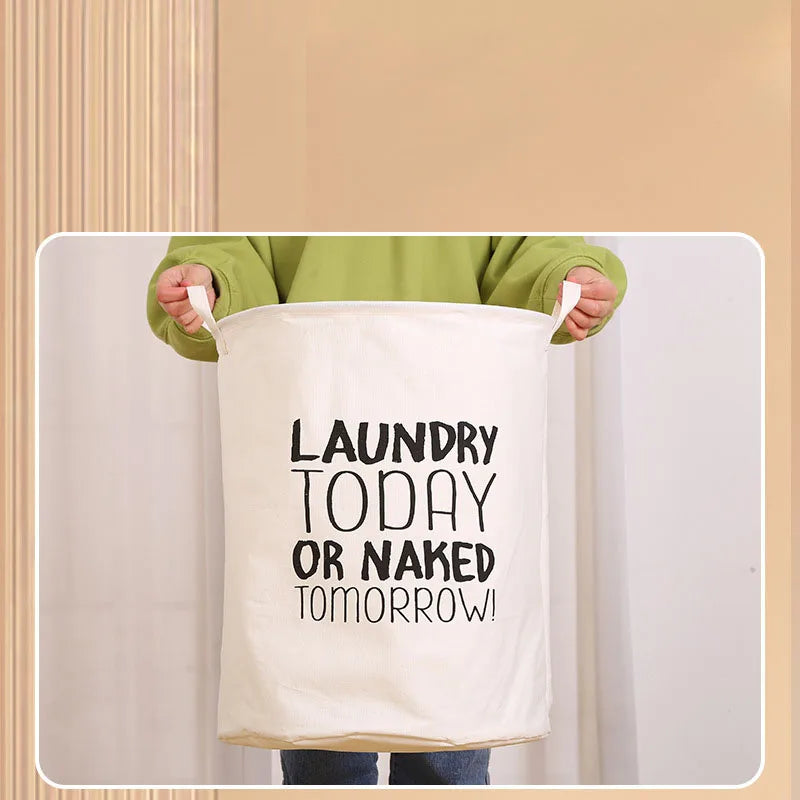 Waterproof Laundry Basket Toy Clothes Storage Basket Basket Cotton Linen Laundry Basket Dirty Clothes Storage