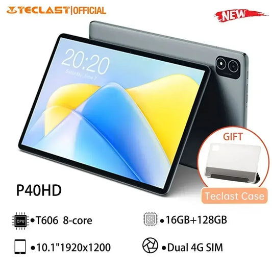 Teclast P40HD 2023 10.1" Tablet Android 13 16GB RAM 128GB ROM Unisoc T606 8-core Widevine L1 Type-C 4G LTE GPS