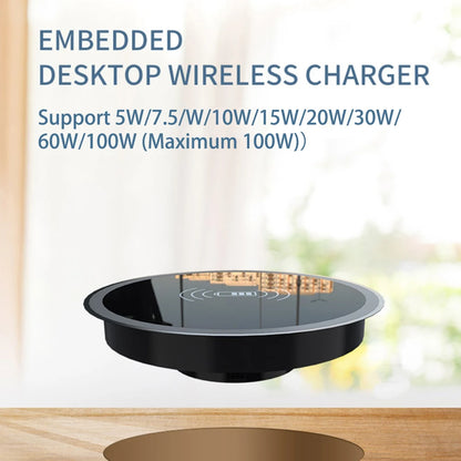 15W Built in Desktop Wireless Charger Desktop Furniture Embedded Fast Wireless Charger Charging For QI 13 /12 Galaxy S22 S20U